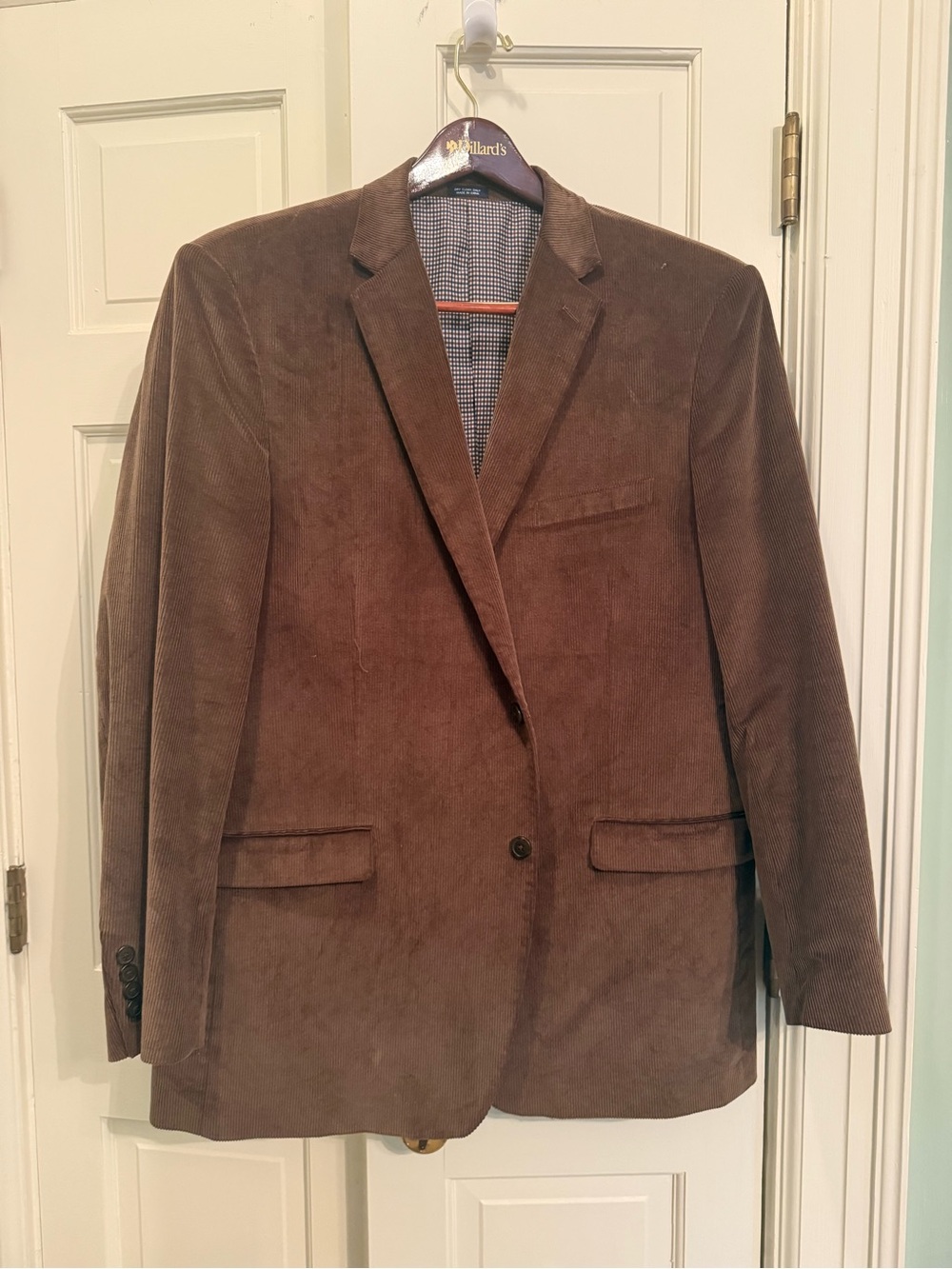 Saddlebred Brown Corduroy Sport Coat
